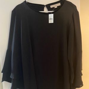 Loft Black 3/4 Sleeved Blouse